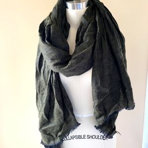 Olive oversized scarf